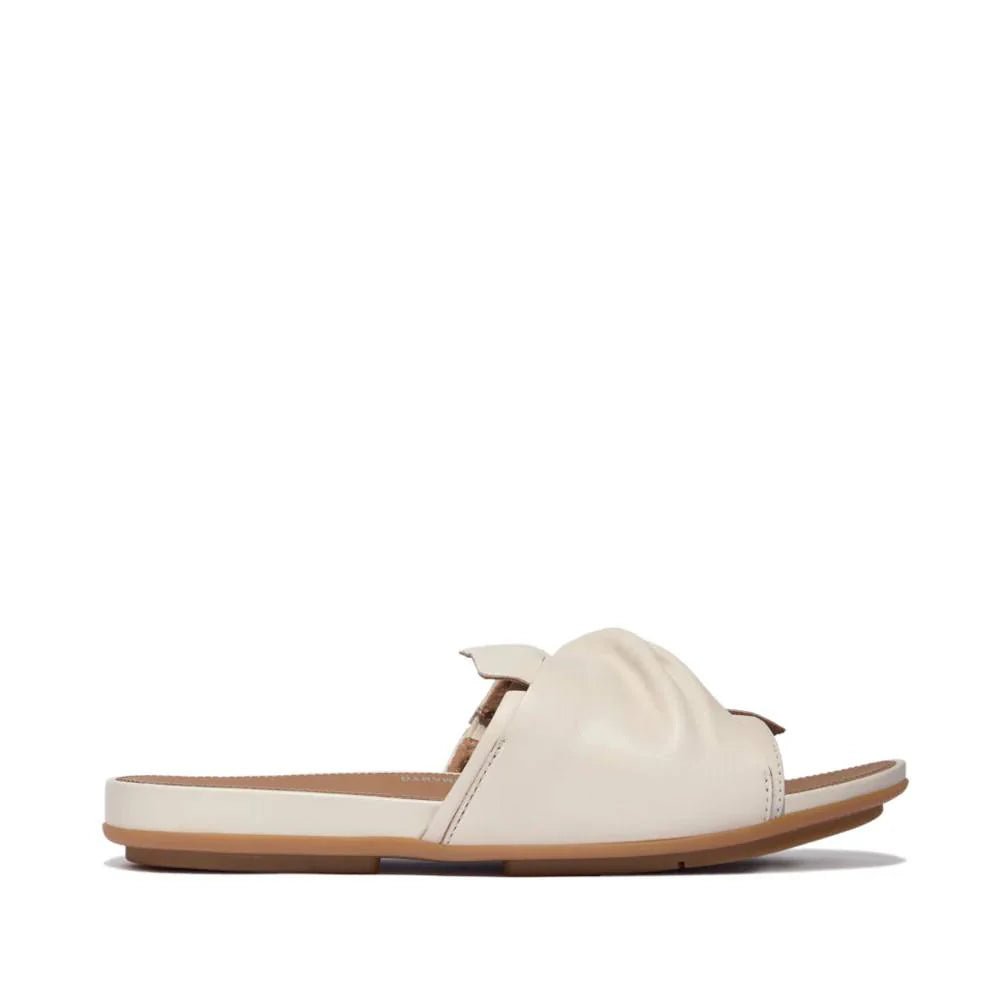 FitFlop Gracie Soft Twist Leather Slide Paris Beige - Shopping4Africa