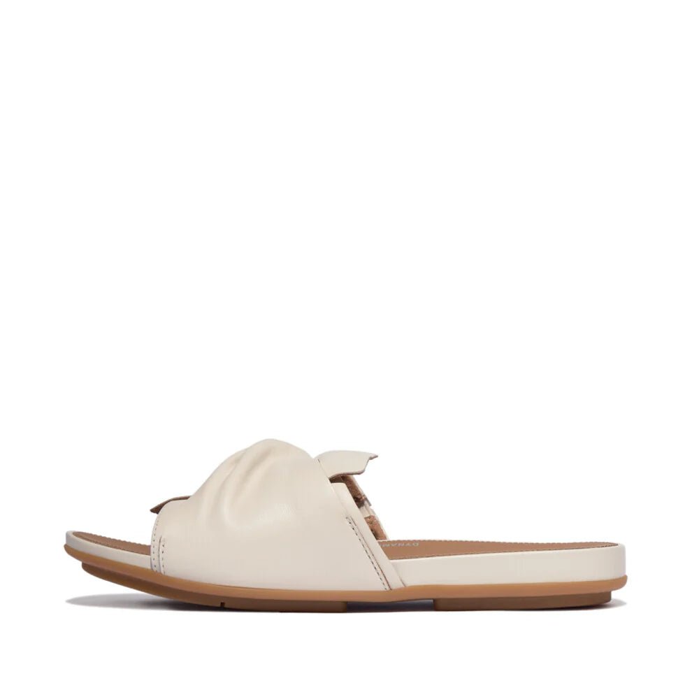 FitFlop Gracie Soft Twist Leather Slide Paris Beige - Shopping4Africa