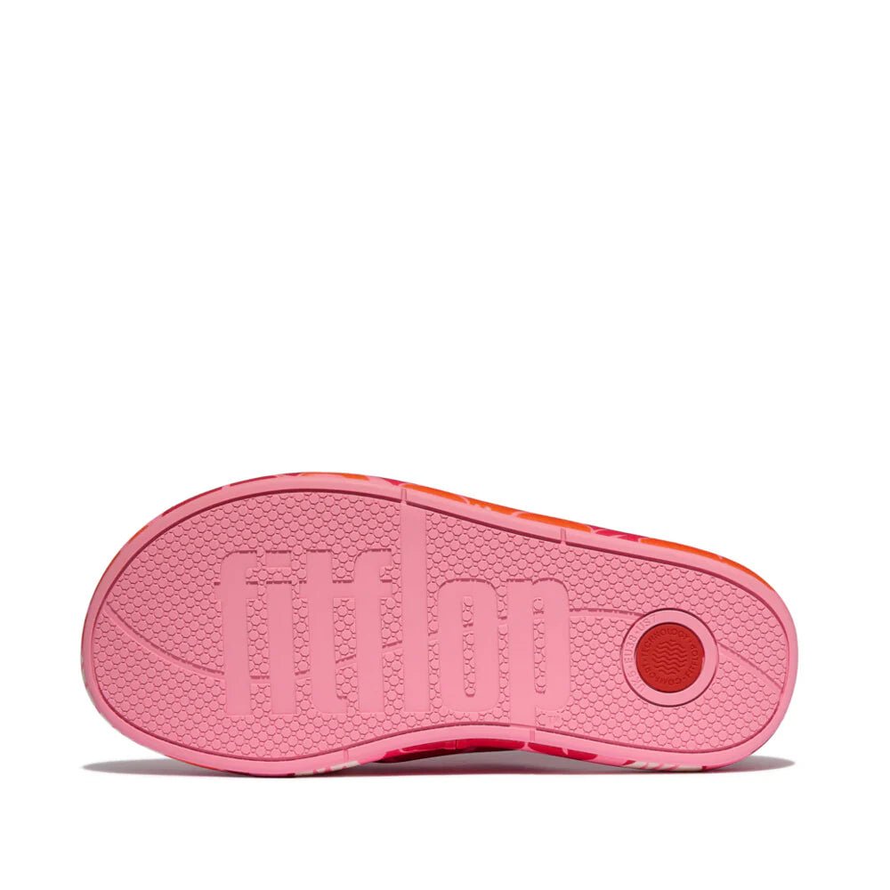 FitFlop - iQushion D - Luxe Padded Flowerz Cross Slides Redberry Mix - Shopping4Africa