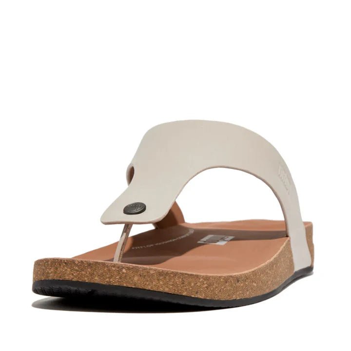 FitFlop IQushion Mens Leather Toe - Post Sandals Clay Grey - Shopping4Africa