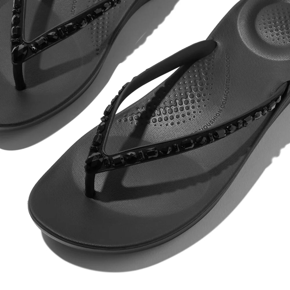 FitFlop iQushion Multi - Crystal Ergonomic All Black - Shopping4Africa