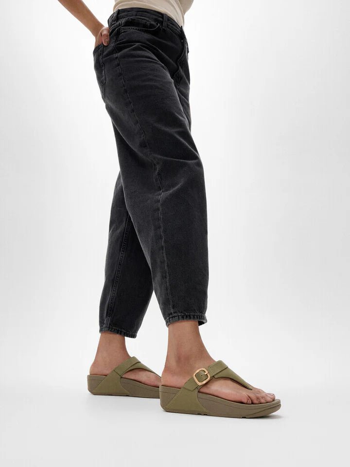 FitFlop Lulu Adjustable Leather Toe - Posts Camo - Green - Shopping4Africa
