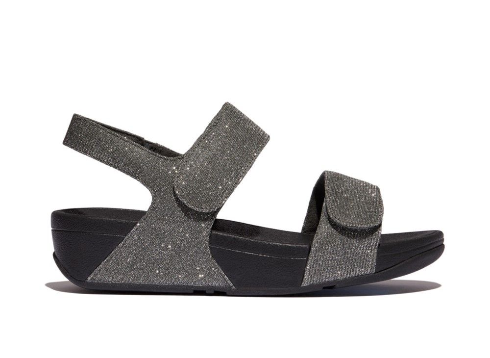 FitFlop LULU Adjustable Shimmerlux Sandal Pewter - Shopping4Africa