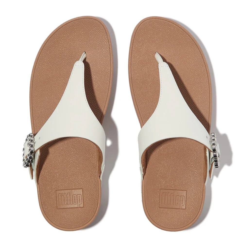 Fitflop - Lulu - Crystal - Buckle Leather Toe - Post Sandals Urban White - Shopping4Africa