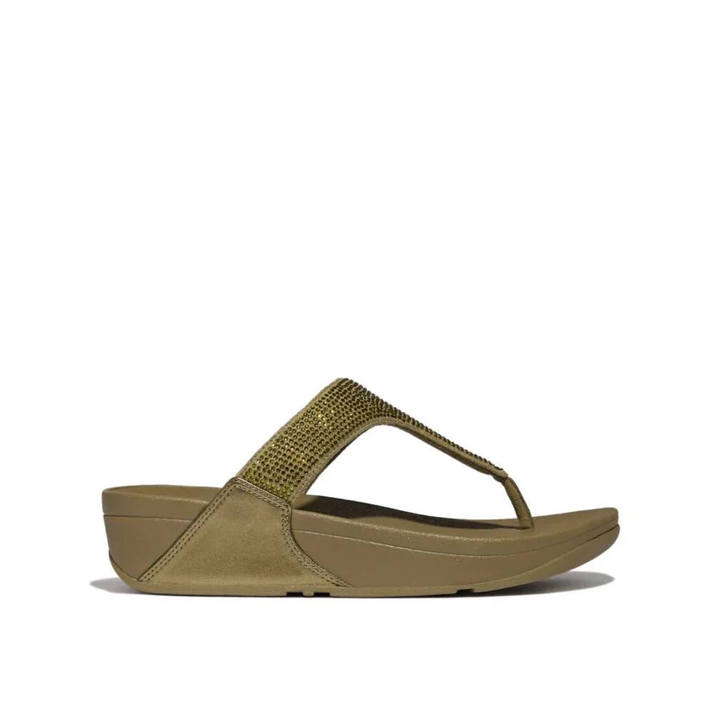 FitFlop Lulu Crystal Embel Metallic Camo Green - Shopping4Africa