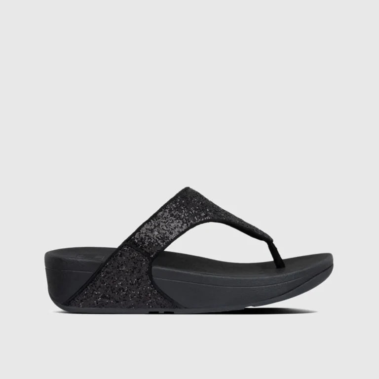 FitFlop Lulu Glitter Toe - Thong Sandals Black - Shopping4Africa