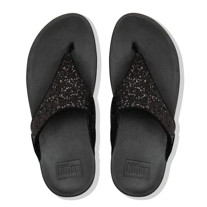 FitFlop Lulu Glitter Toe - Thong Sandals Black - Shopping4Africa