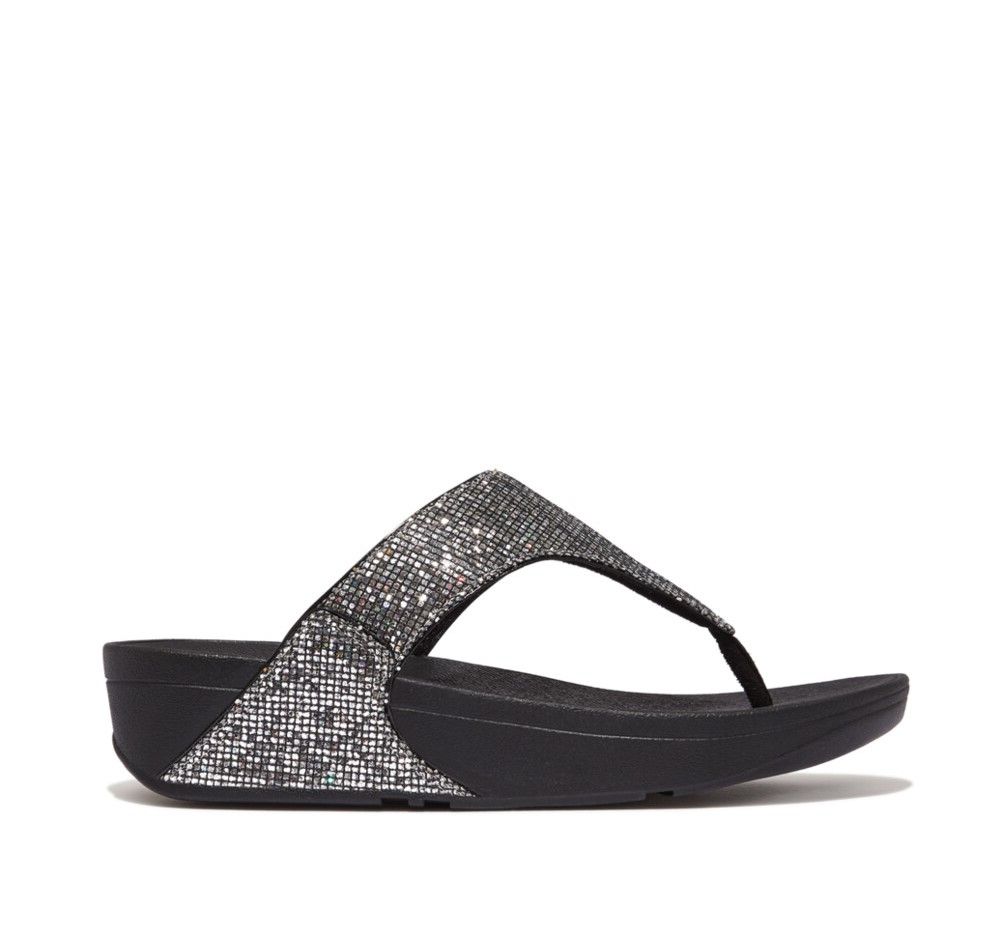 FitFlop Lulu Glitterball Sandal Toe Post Silver - Shopping4Africa