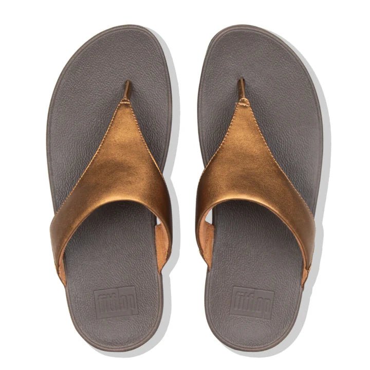 FitFlop LULU Leather Toe - Post Sandals Bronze - Shopping4Africa