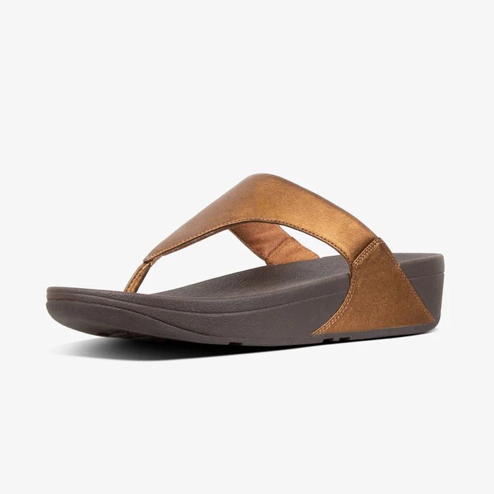 FitFlop LULU Leather Toe - Post Sandals Bronze - Shopping4Africa