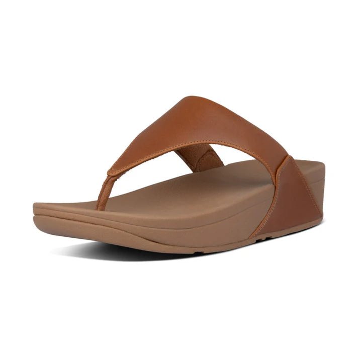 FitFlop Lulu Leather Toe - Post Sandals Light Tan - Shopping4Africa