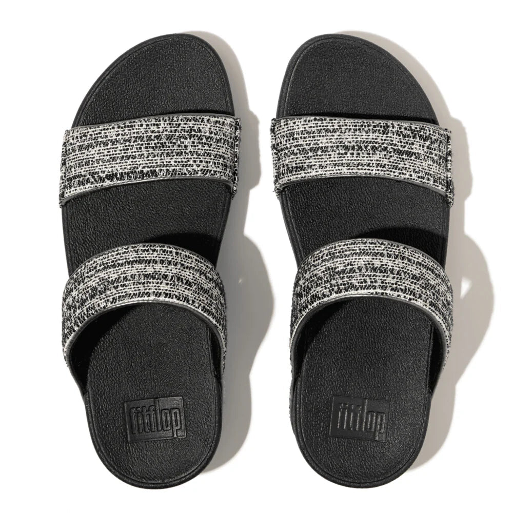 FitFlop Lulu Shimmerweave Slides Black Mix - Shopping4Africa