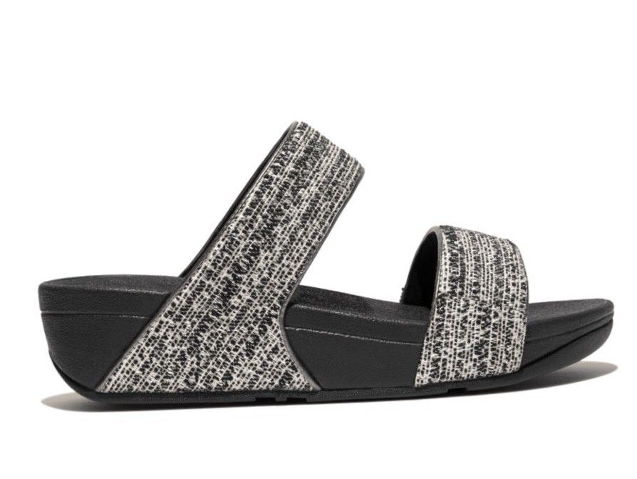 FitFlop Lulu Shimmerweave Slides Black Mix - Shopping4Africa