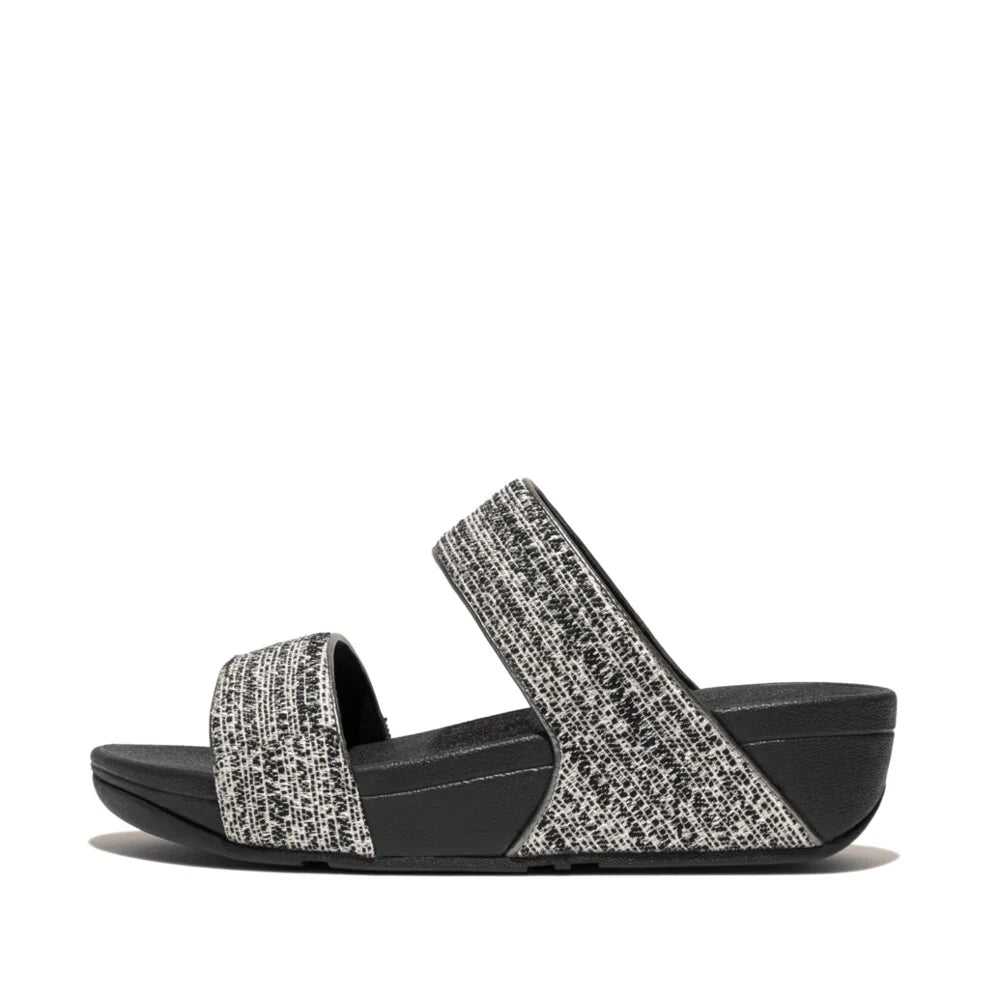 FitFlop Lulu Shimmerweave Slides Black Mix - Shopping4Africa