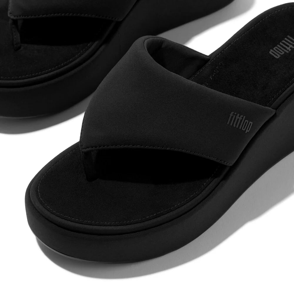 FitFlop Platforms Wedge Toe - Post Sandals All Black - Shopping4Africa