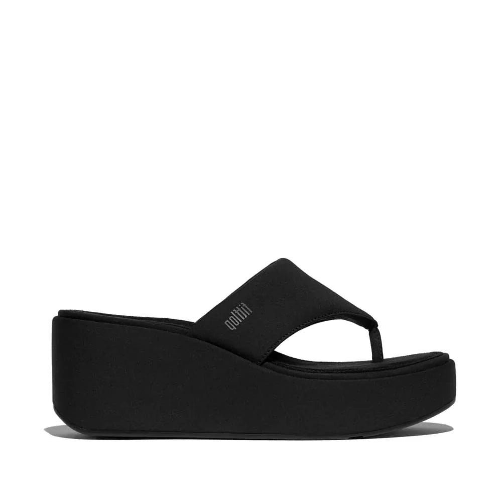 FitFlop Platforms Wedge Toe - Post Sandals All Black - Shopping4Africa