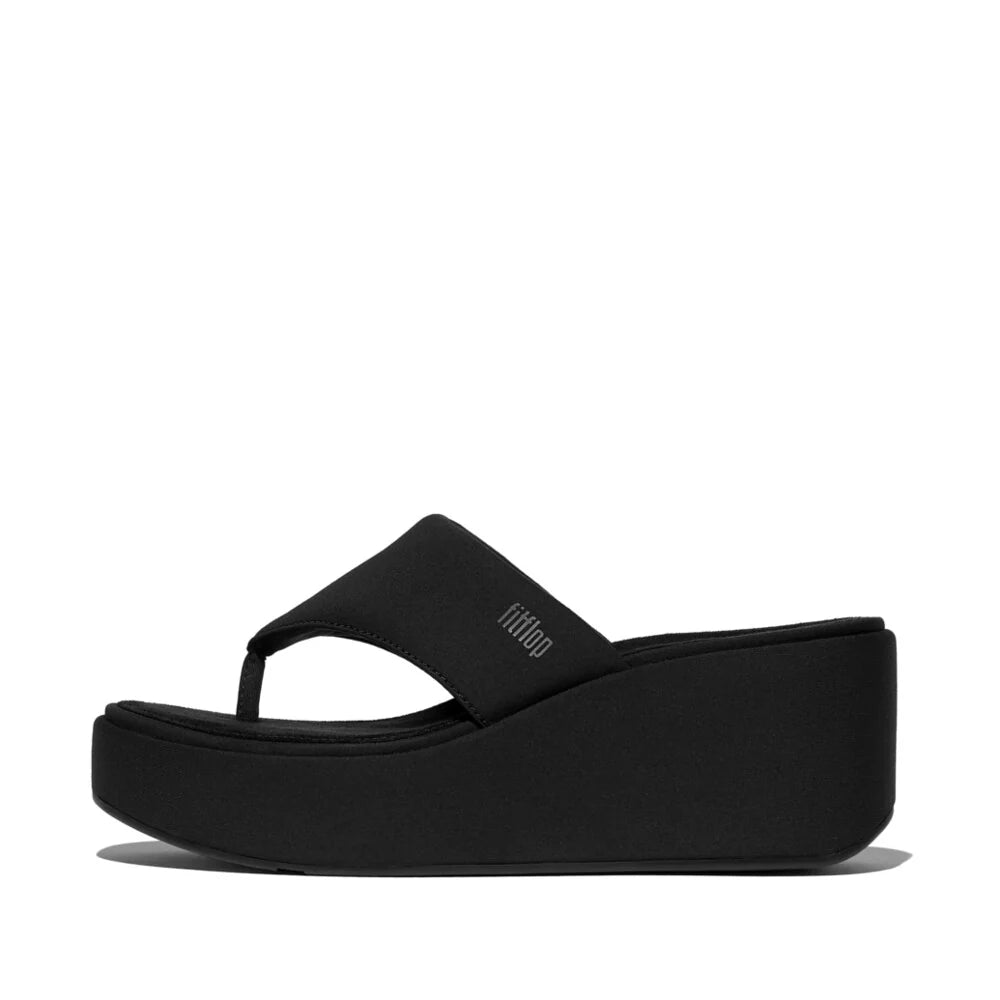 FitFlop Platforms Wedge Toe - Post Sandals All Black - Shopping4Africa