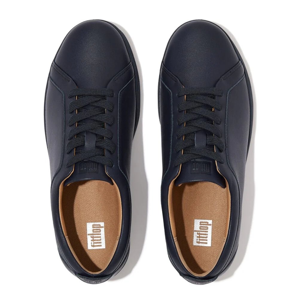 FitFlop Rally Leather Trainers All Midnight Navy - Shopping4Africa