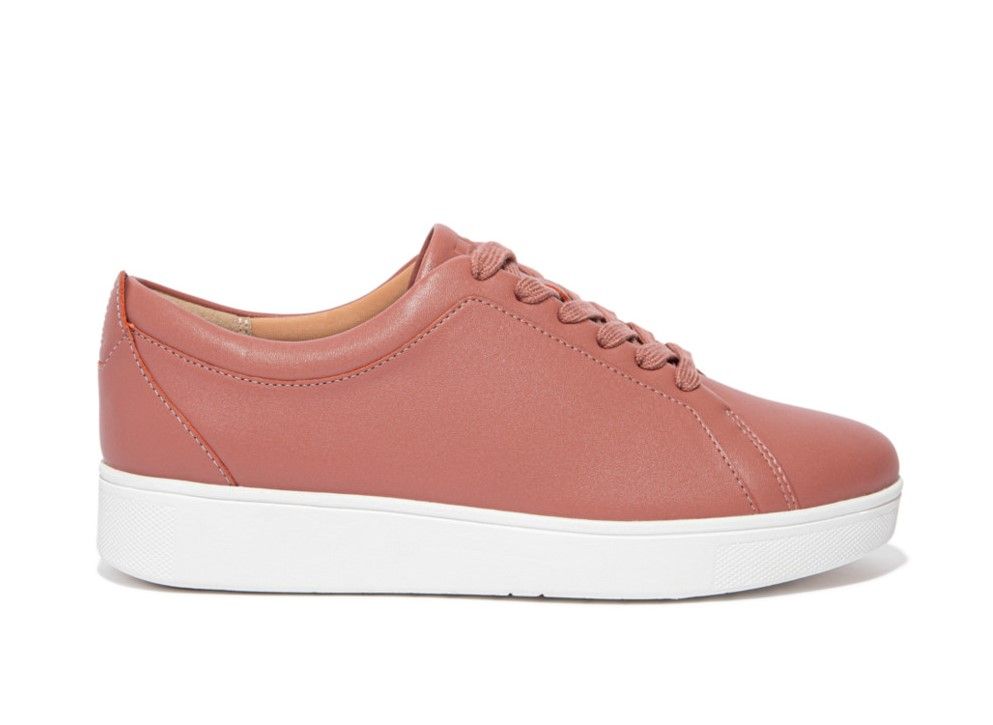 FitFlop Rally Leather Trainers Rose Pink - Shopping4Africa