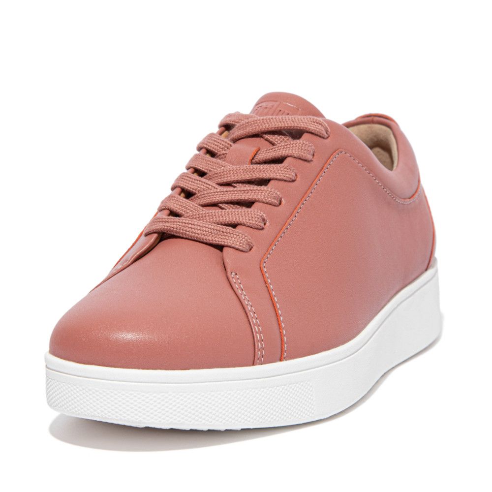 FitFlop Rally Leather Trainers Rose Pink - Shopping4Africa