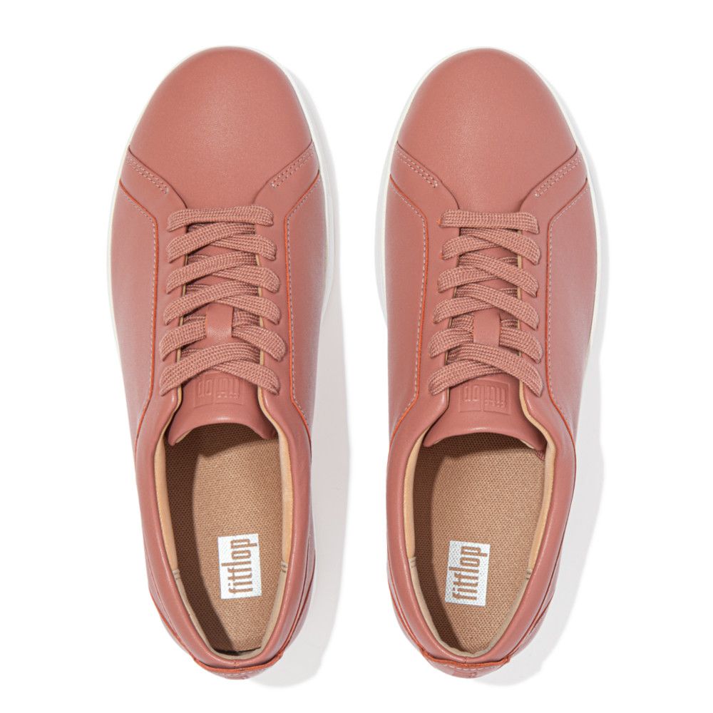 FitFlop Rally Leather Trainers Rose Pink - Shopping4Africa