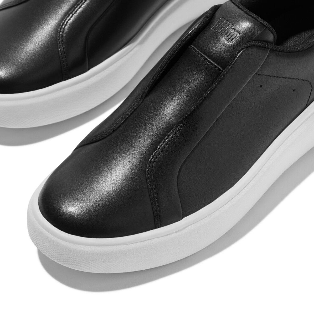 FitFlop RTG Leather Suede Sneakers Black - Shopping4Africa