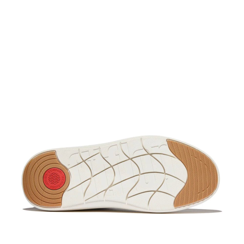 FitFlop RTG Leopard back Leather/Suede Sneaker Urban White - Shopping4Africa