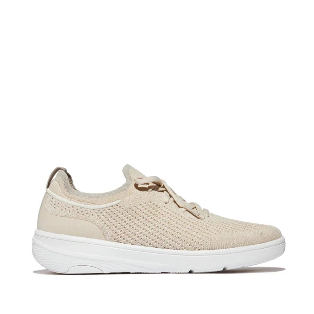 FitFlop Super - Q Knit Lace - Up Sneakers Paris Beige - Shopping4Africa