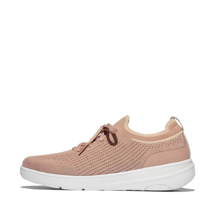 FitFlop Super - Q Knit Slip - On Lace - up Trainers Beige Buff - Shopping4Africa