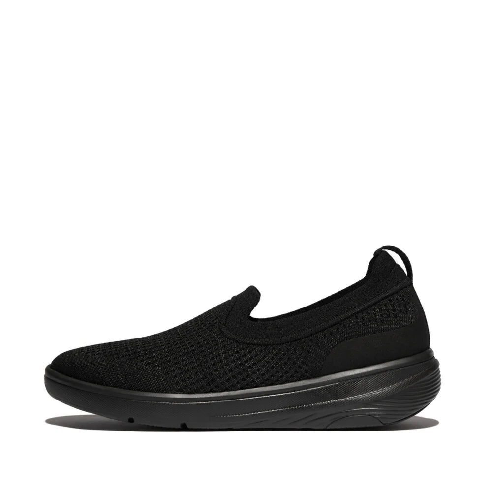 FitFlop Super - Q Knit Slip - Ons All Black - Shopping4Africa