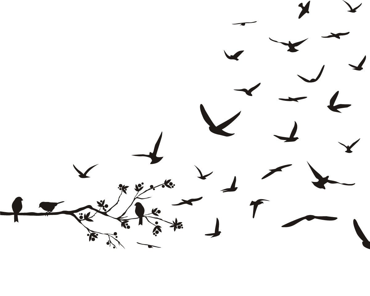 Fly Away Birds - vinyl wall stickers - Shopping4Africa