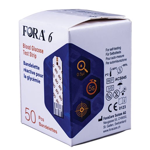 Fora 6 Blood Glucose Strips Pk 50 - Shopping4Africa