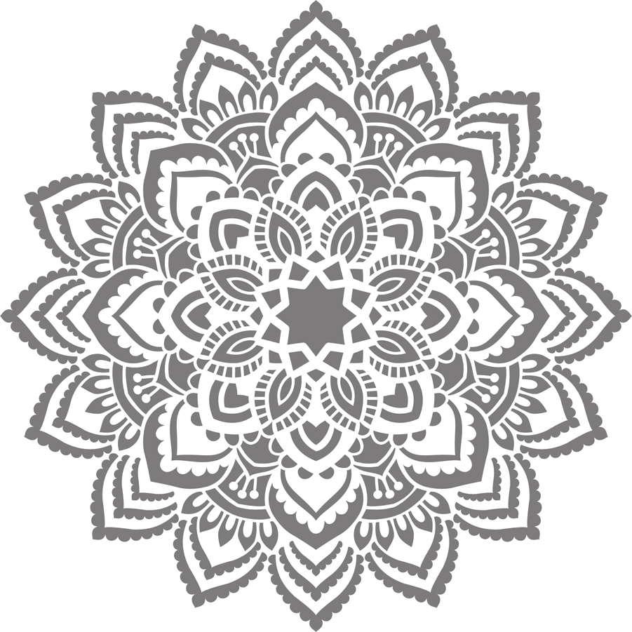 Frosted Ethnic Mandala - vinyl glass sticker