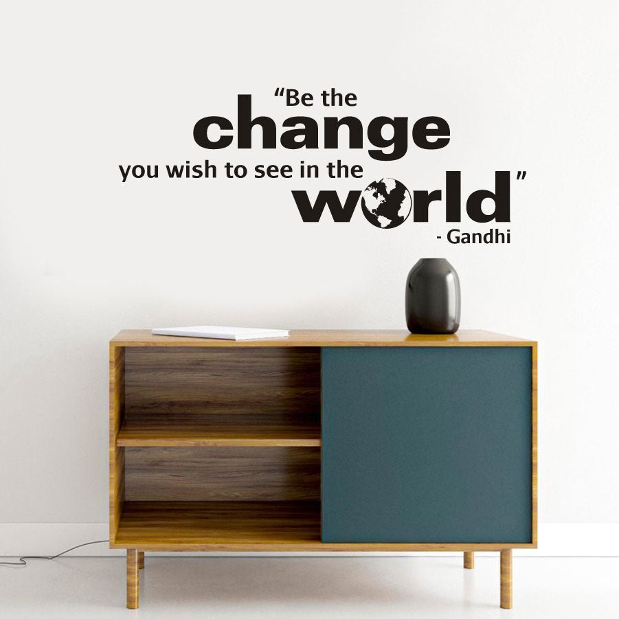 Gandhi Quote - vinyl wall poetry - Shopping4Africa