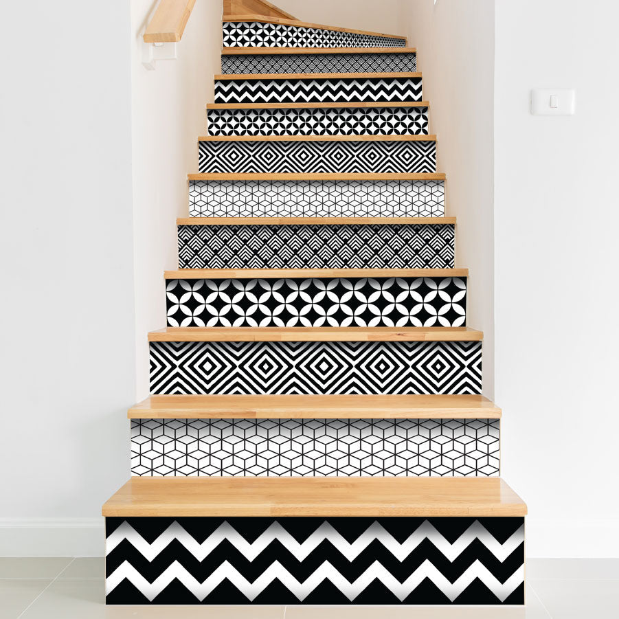 Geometric - Vinyl Stair Risers - Shopping4Africa