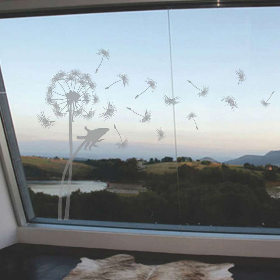 Giant Dandelion Frosted Glass stickers - Shopping4Africa