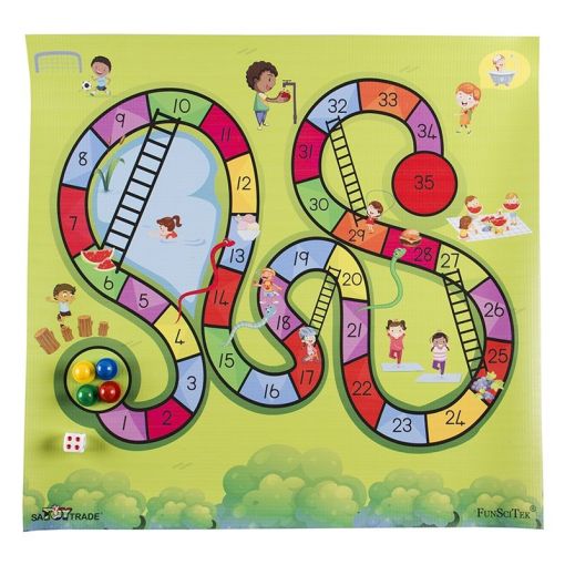 Giant Snakes And Ladders - Healthy Living - FunSciTek (On PVC Mat) - Shopping4Africa