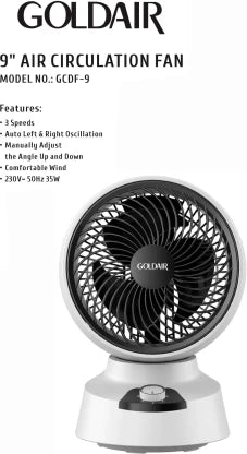 Goldair 9-inch Air Circulation Fan GCDF-9 - Shopping4Africa