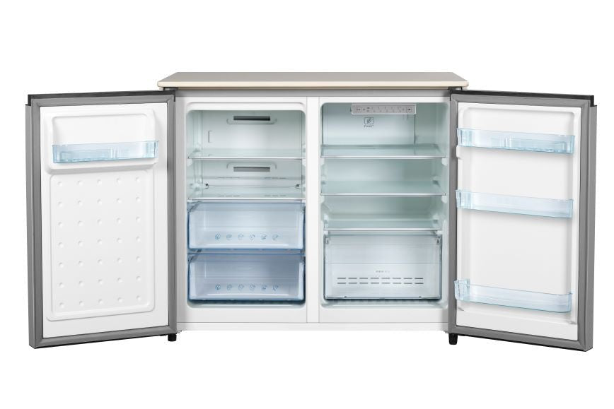 GOLDAIR Double Door Bar Fridge/Freezer Silver 240L GUSS-240 - Shopping4Africa