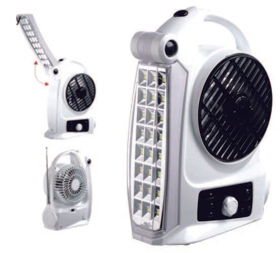 Goldair Rechargeable Fan Led Light Radio GRF - 8105 - Shopping4Africa