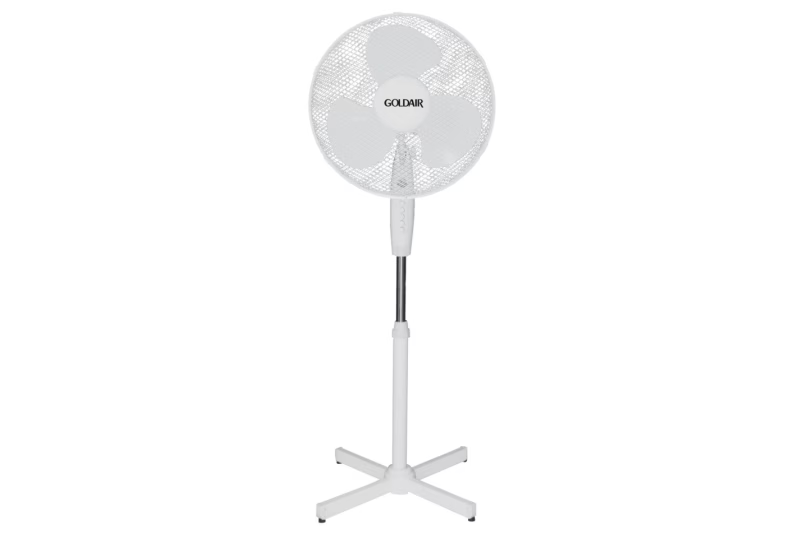 Goldair GPF-16YA 40cm Pedestal Fan, 3 Speed, 90° Oscillation, Adjustable Height, 45W