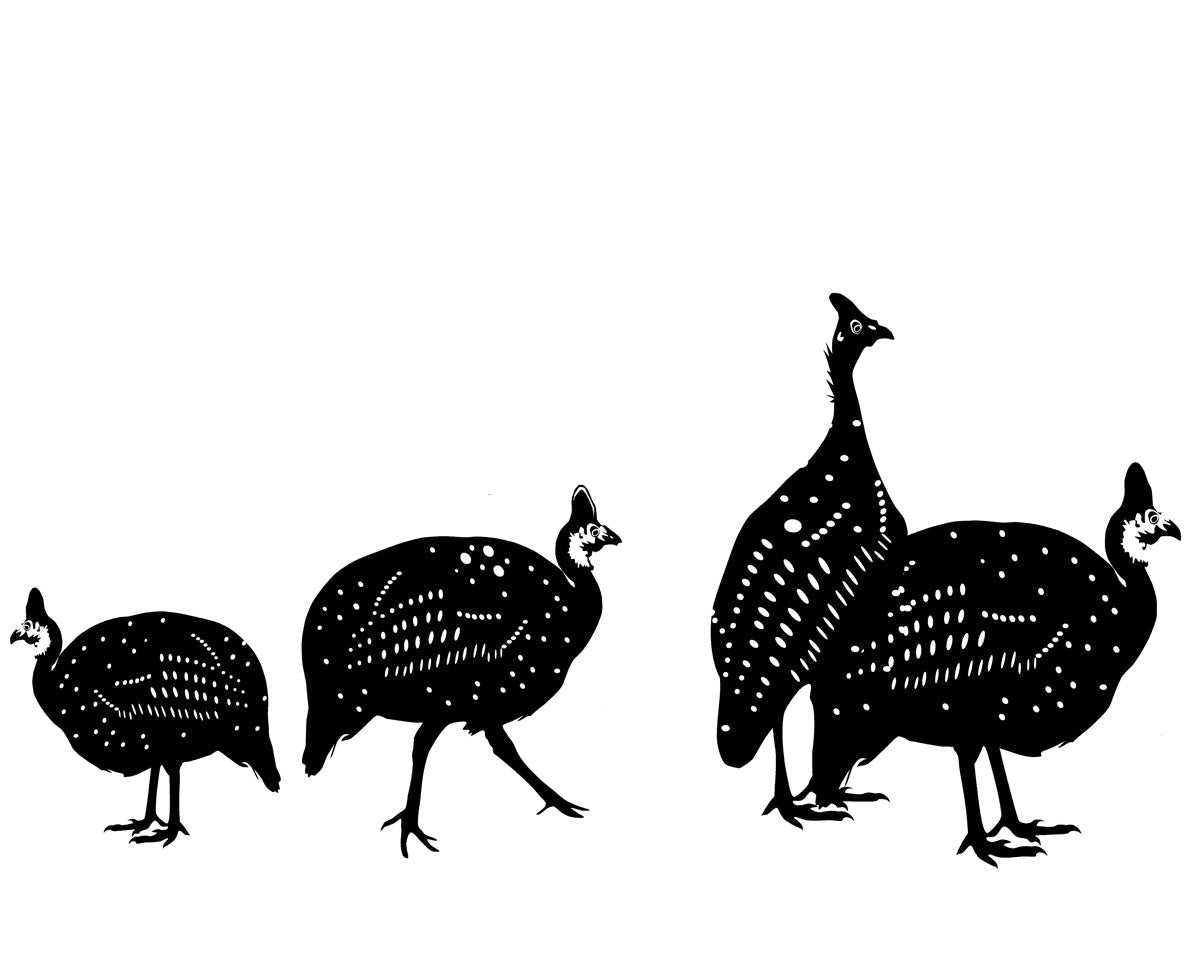 Guinea fowl - vinyl wall stickers - Shopping4Africa