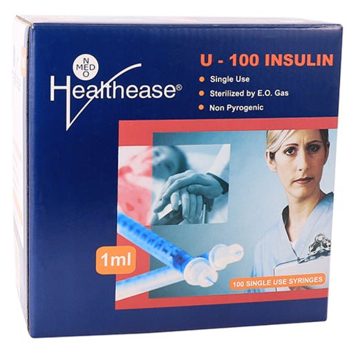 HEALTHEASE Syringes Insulin 1ml + Needle LF 29G 100~ - Shopping4Africa