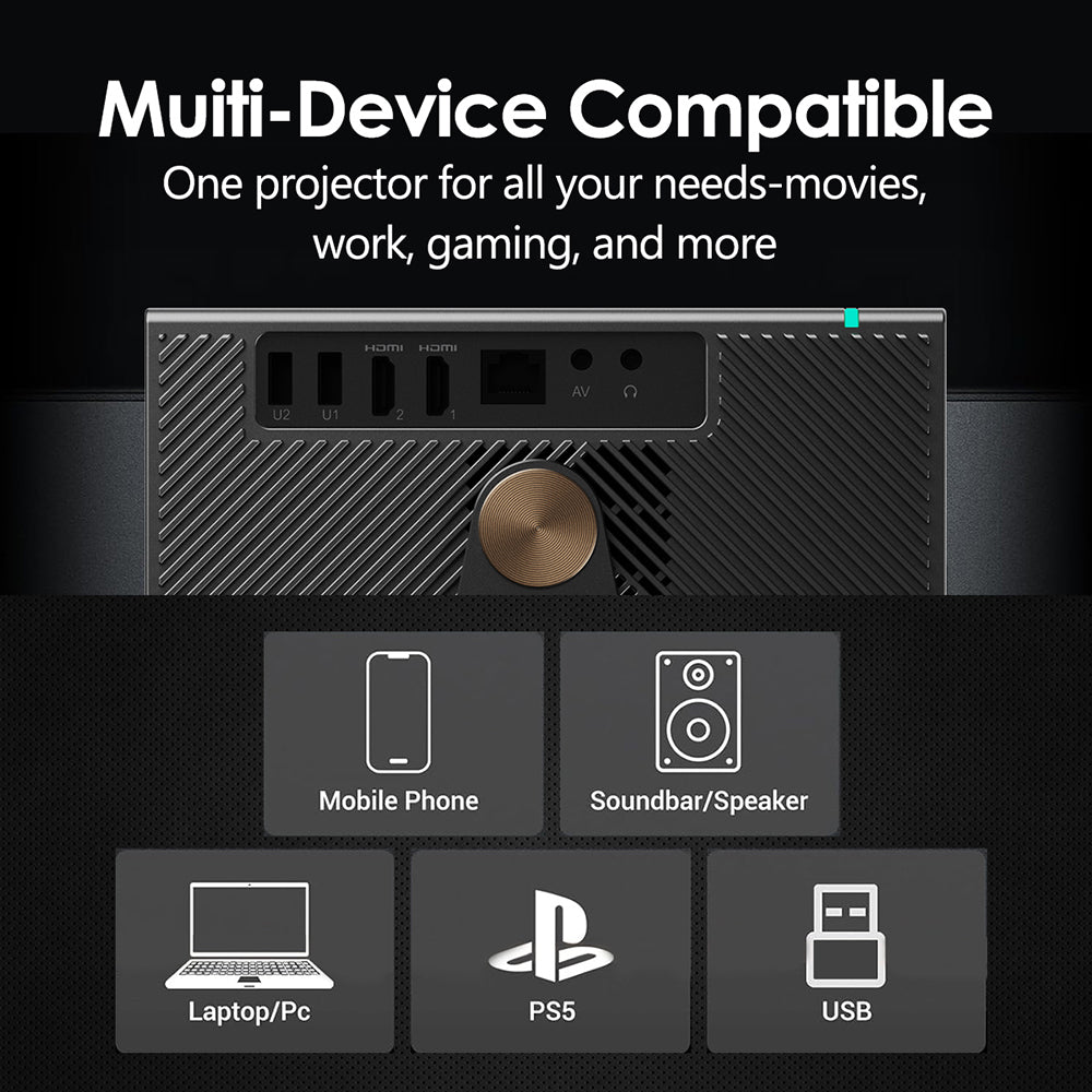 HTPNEO H80 4K Smart Projector – Ultra - Bright Home Theatre with Auto Focus & Whale OS - Shopping4Africa