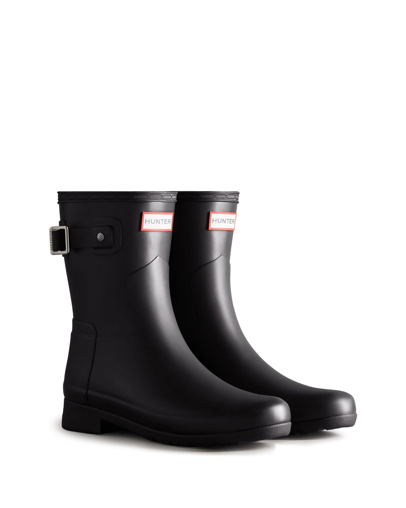 Hunter Refined Short RWB Logo Boots Black - Shopping4Africa