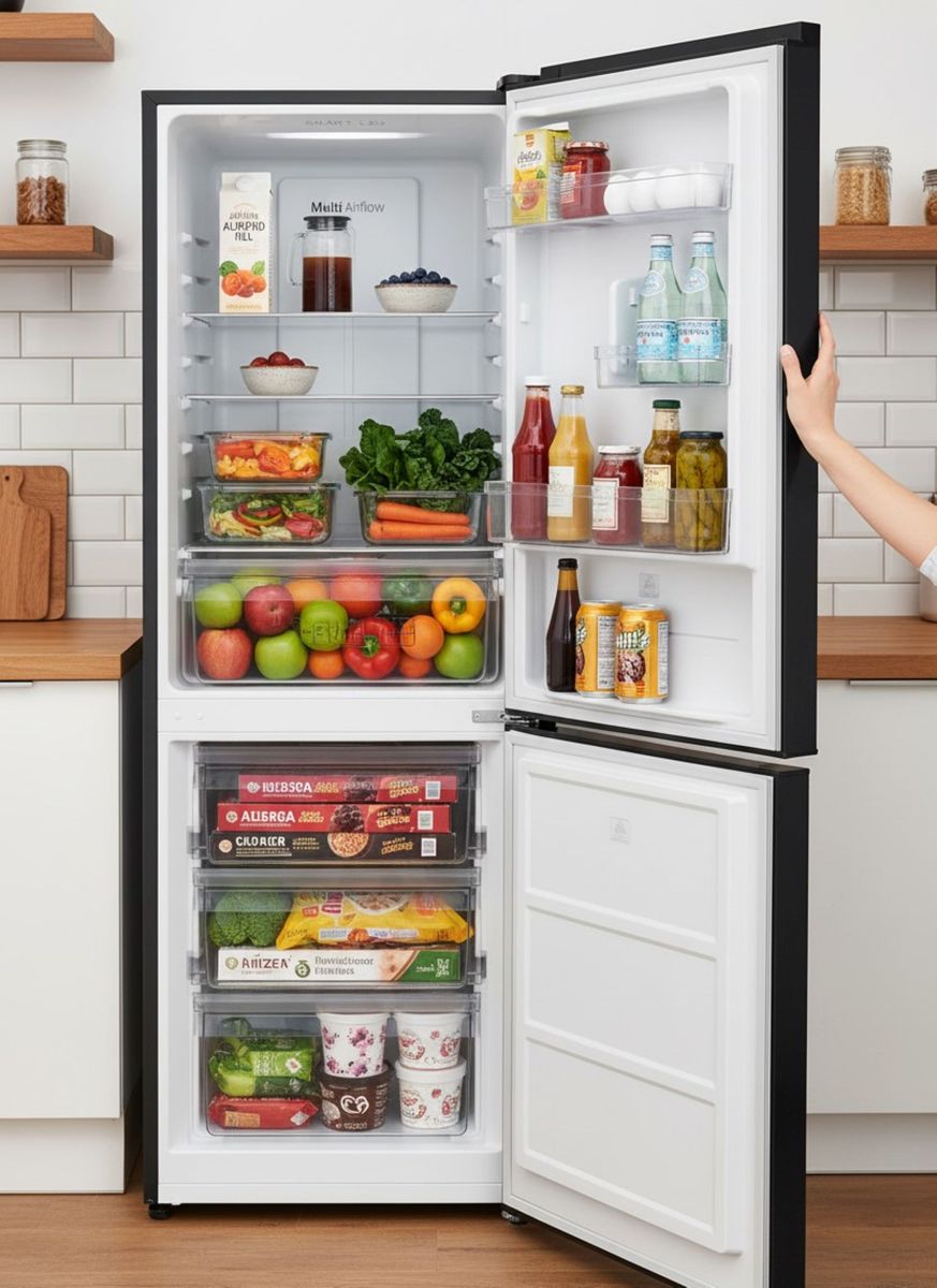 JVC 450 Litre Combi Frost Free Glass Door Refrigerator WG - NRFB45B5S - Shopping4Africa