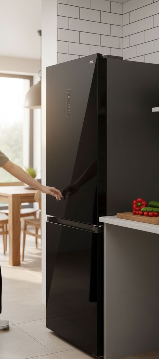 JVC 450 Litre Combi Frost Free Glass Door Refrigerator WG - NRFB45B5S - Shopping4Africa