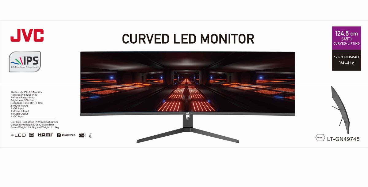 JVC 49-inch Curved Gaming LED Monitor LT-GN49745 - Shopping4Africa