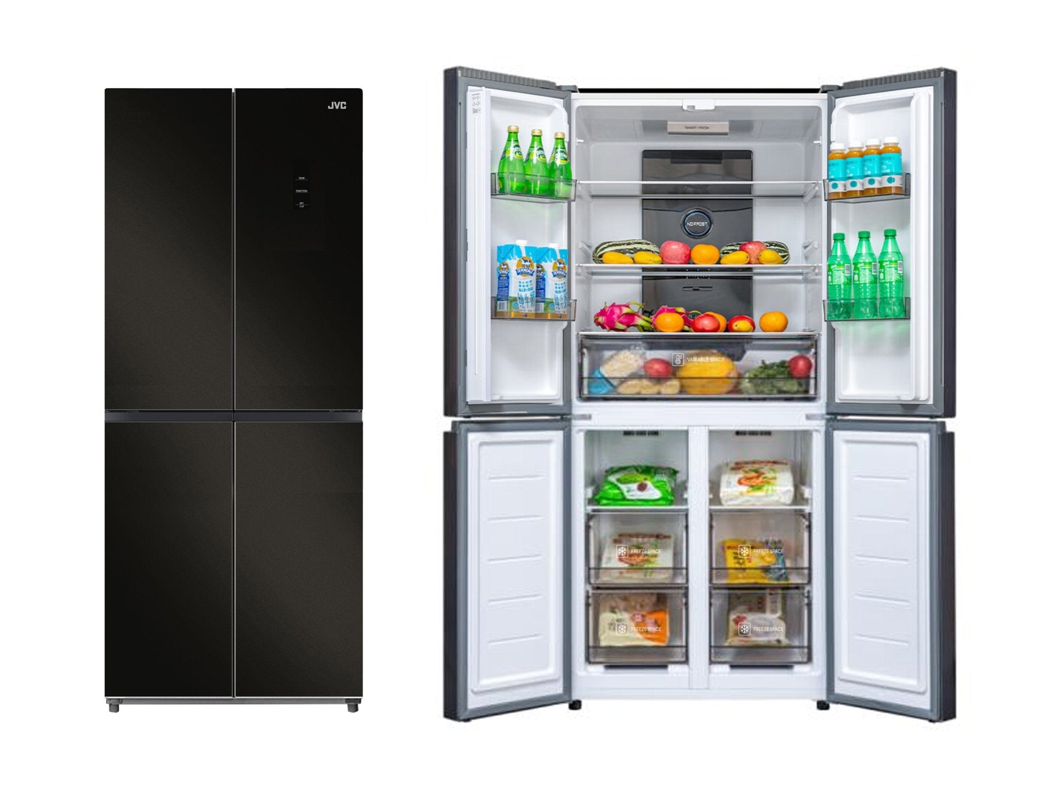 JVC 500 Litres Multi Door Refrigerator Direct Cooling WG - NRF464B4S - Shopping4Africa