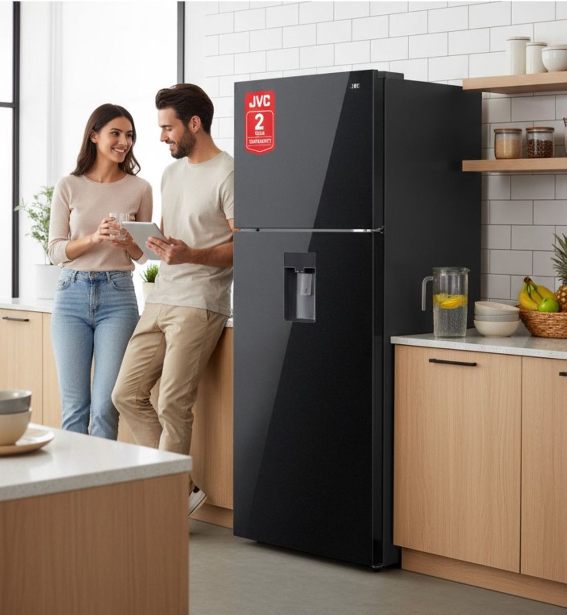 JVC 560L Top Mount with Water Dispenser Frost Free Refrigerator WG - NRFT56B5S - Shopping4Africa